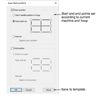 Set start & end points